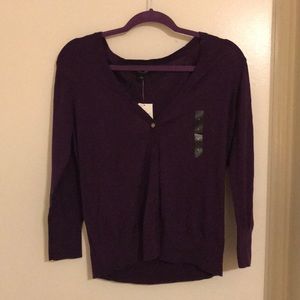 Banana Republic button up sweater (NWT) purple
